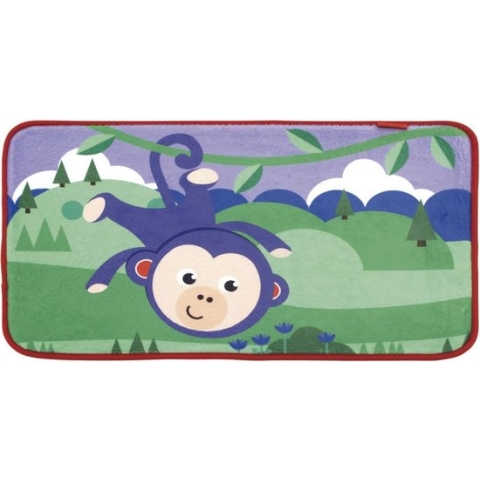 Fisher-price Vloerkleed Fleece Aap 75 X 45 Cm Groen/paars