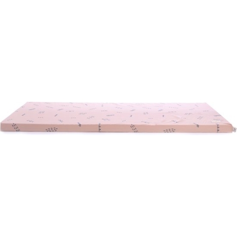 Nobodinoz Speelmatras | St. Barth | Blue Secrets Misty Pink | 120 x 60 x 4 cm