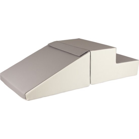 Foam blokken glijbaan - 2 delig - 25 cm hoog - grijs