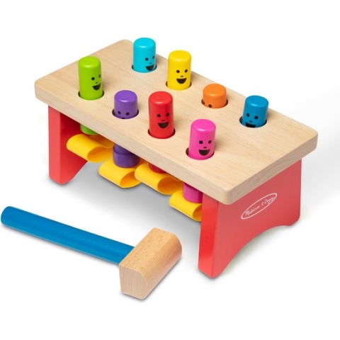 Melissa & Doug Deluxe Werkbank met hamer - Houten Speelgoed - Ontwikkelingsspeelgoed - Creatief spelen - Montessori Speelgoed - 3+ jaar - Cadeau voor jongens en meisjes