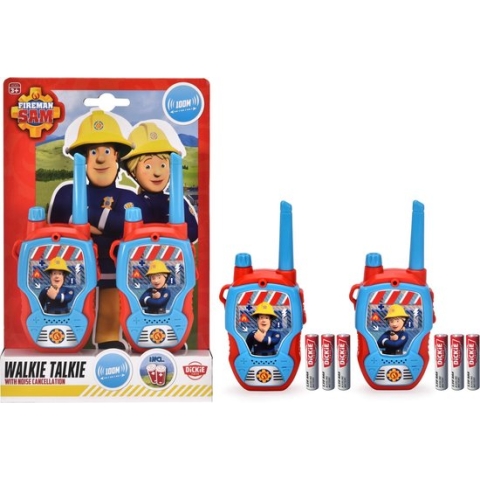 Brandweerman Sam Walkie Talkie - 2.4GHz - tot 100m - 2 stuks - 16 cm - vanaf 3 jaar