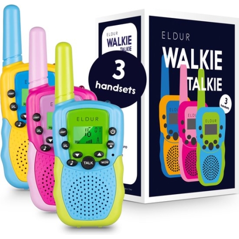 Eldur® Walkie Talkie Voor Kinderen - Set van 3 stuks - Neon