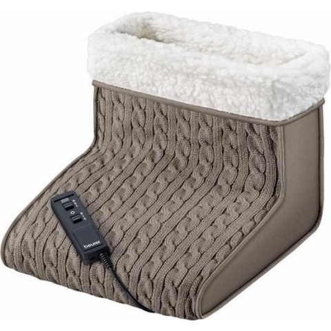 Beurer Elektrische Voetenwarmer | Voetmassage | 2-in-1 | 2 Warmtestanden | FWM 45 | Tot maat 47 | 2 Massagestanden | Fleece | Handwasbare voering | 3 Jaar garantie | Taupe