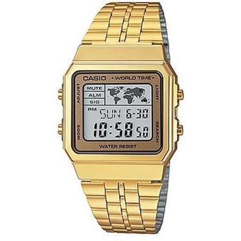 Casio A500WGA-9D unisex horloge - Goudkleurig