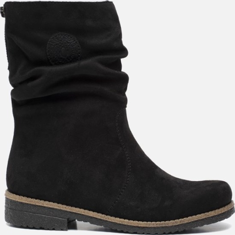 Rieker Enkellaarsjes zwart Nubuck - Dames - Maat 39