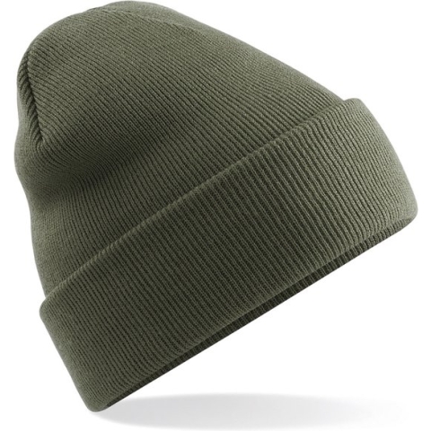 Basic winter muts olijf groen