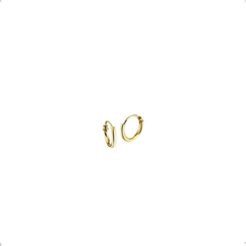 YO&NO - Oorbellen - Goud - Oorringen - Ronde Buis - 9mm -1.3mm - Sieraden vrouw - Heren - 14k - 585 Goud