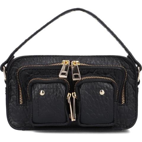 Nunoo Kleine Crossbodytas / Schoudertas Dames - Leer - Helena New Zealand - Slangenprint - Zwart