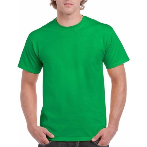 Felgroen katoenen shirt voor volwassenen M (38/50)