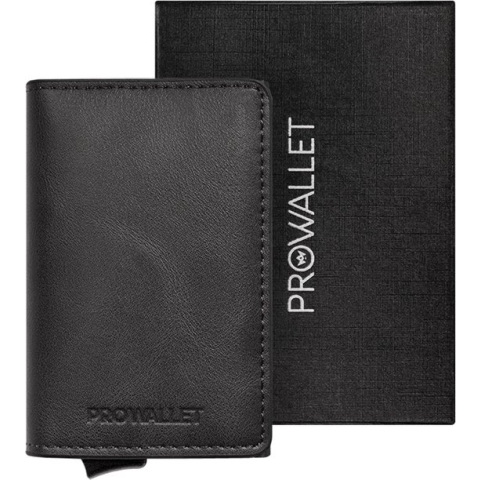 Prowallet Slim - Pasjeshouder Zwart - 8 Pasjes + Briefgeld - Uitschuifbaar - RFID Creditcardhouder - Kaarthouder Portemonnee, Premium Pashouder voor Mannen & Vrouwen - Kerstcadeau - Incl. Luxe Cadeaubox
