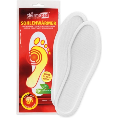 Thermopad voetenwarmer XL / verwarmende inlegzool tot 8 uur / maat XL = EU 42-43