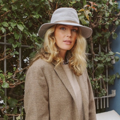 Dylan Fedora Dames Hoeden Winter Hoed Heren House of Ord - Maat: M/L: 58cm Kleur: Grijs