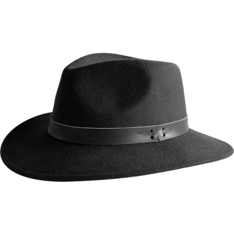 Blake Fedora Herfst Winterhoed Dames Herenhoed 100% Wolvilt House of Ord - Maat: XXL: 61cm Kleur: Zwart