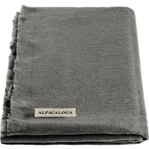 Sjaal/Omslagdoek Slim Donker Grijs - Alpaca Wol