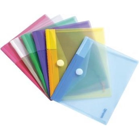 Djois Color Collection enveloptas A5 - PP - assorti - 100% gerecycled - pak 6 stuks