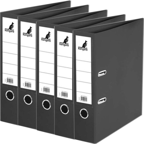 5x Ringband map/ordners zwart 75 mm 2 gaats A4 - Documenten/papieren opbergen/bewaren - Kantoorartikelen