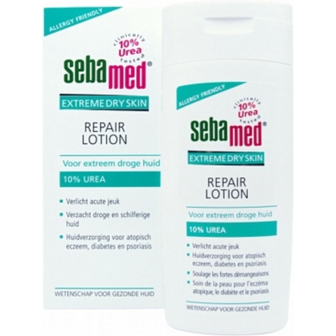 Sebamed Repear lotion 10% urea - Intensieve hydratatie - Vermindert schilfers, jeuk en roodheid van de huid - Geschikt voor atopisch eczeem, diabetes en psoriasis - Huidverzorging - 200 ml
