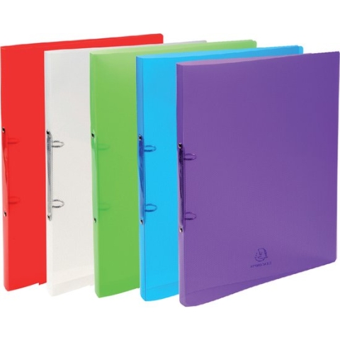 30 x Ringband Exacompta Crystal A4 2-rings O-mech 15mm PP assorti