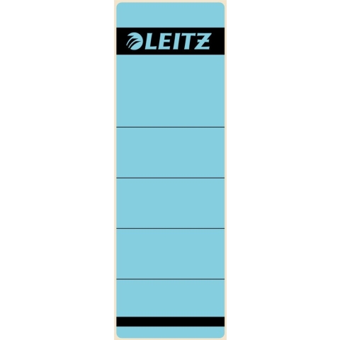 Rugetiket Leitz breed/kort 62x192mm zelfklevend blauw - 100 stuks