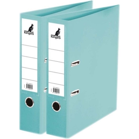 2x Ringband map/ordners turquoise/mintgroen 75 mm 2 gaats A4 - Documenten/papieren opbergen/bewaren - Kantoorartikelen
