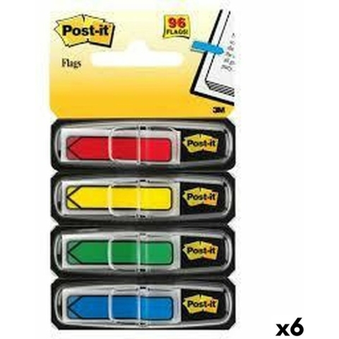 Indextabs 3M Post-it 684 11.9x43.1mm pijl assorti - 6 stuks - 6 stuks