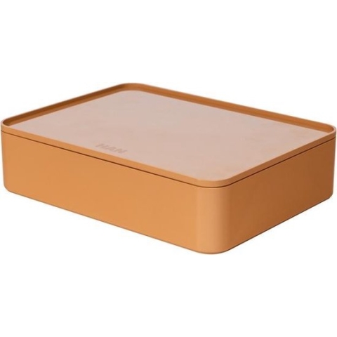 HAN Smart-organiser Allison - box met binnenschaal en deksel - stapelbaar - caramel bruin - HA-1110-83