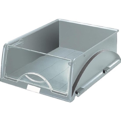 Sorteerbak Leitz 5231 Sorty met klep grijs - 4 stuks
