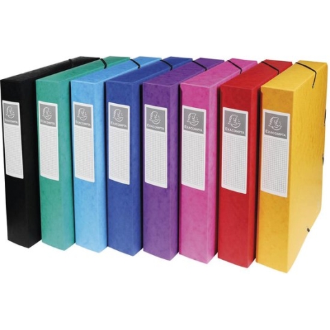 Elastobox Exacompta A4 60mm 600gr assorti - 8 stuks