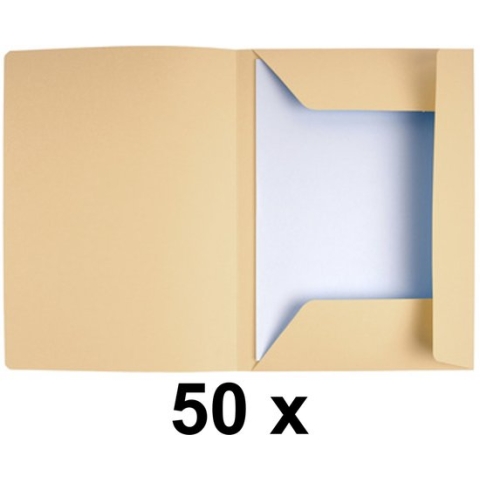 50 x Dossiermappen Exacompta Super - A4 - Beige - extra stevig 250gr/m - FSC