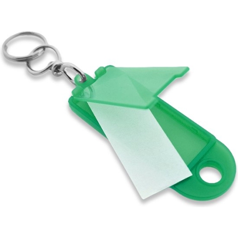 Openklapbare sleutellabels groen 60x22mm - 100 stuks