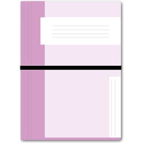 Trias dossiermap met elastiek roze 50 st.