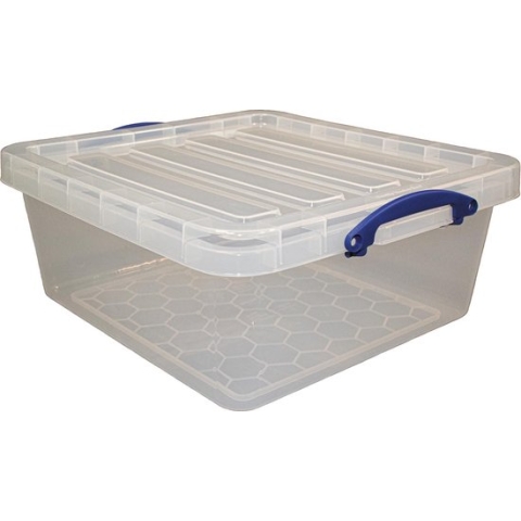 Really Useful Box opbergdoos 31,5 l, nestbaar, transparant 3 stuks