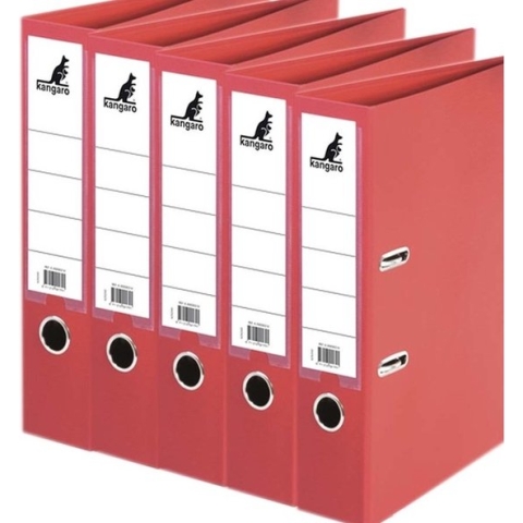 5x Ringband map/ordners rood 75 mm 2 gaats A4 - Documenten/papieren opbergen/bewaren - Kantoorartikelen