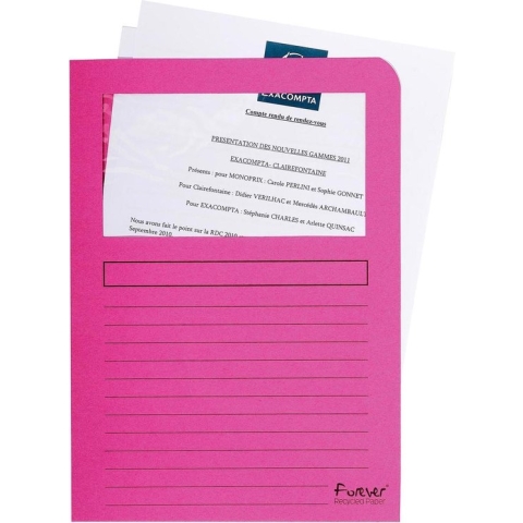 Venstermap Exacompta Forever L-map 120gr roze