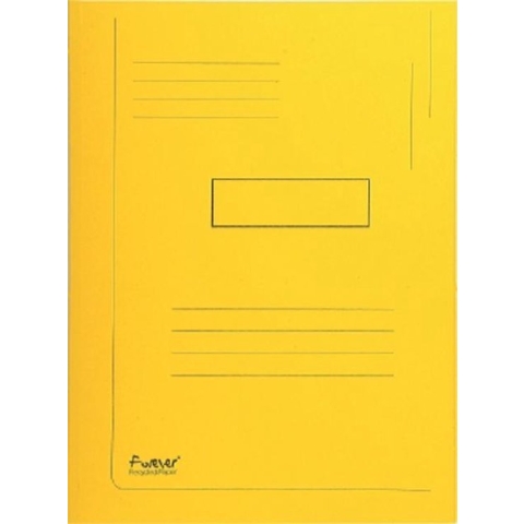 Dossiermap exacompta forever 290 gr 2 kleppen geel