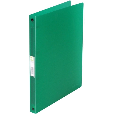 Q-CONNECT ringmap, PP, 4 ringen, 16 mm, transparant groen 12 stuks