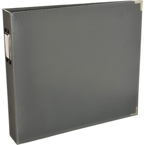We R Memory Keepers faux leather album 12x12" charcoal - 1 stuk