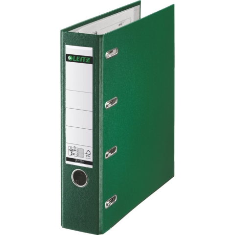 Bankordner Leitz A4 80mm 2 mechanieken groen - 5 stuks