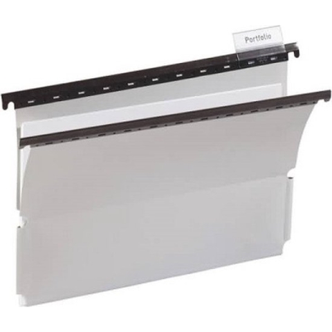 Durable hangmappen A4, lateraal, grijs, met ruiters 60mm, ds/25 stuks