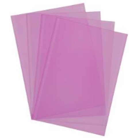 Schutbladen glass A4 -200 micron transparant / rood