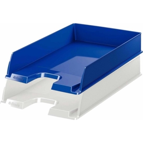 Esselte brievenbakjes set van 5x blauw en 5x wit in A4 formaat - Kantoorartikelen