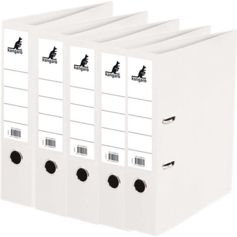 5x Ringband map/ordners wit 75 mm 2 gaats A4 - Documenten/papieren opbergen/bewaren - Kantoorartikelen