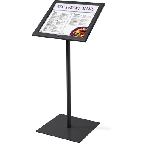 Vergrendelbaar Menustandaard Logo 2 X A4 Zwart - MBSCZ2XA4C9005