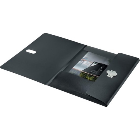 Dossiermap Leitz Recycle A4 3-kleps PP zwart - 10 stuks