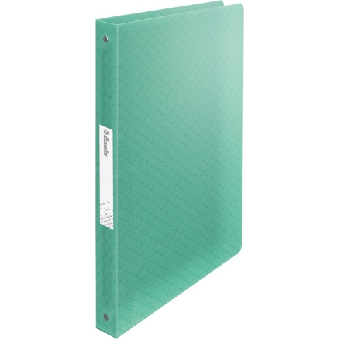 Esselte Colour'Breeze 4-Rings Kunststof A4 Ringmap met Soepele Kaft voor 140 Vellen - Rugbreedte van 25mm - Groen