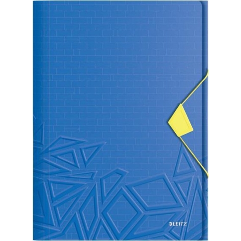 Leitz Urban Chic PP 3-Klepsmap Voor 150 Vel - Map Voor A4 Documenten - Ideaal Voor School Of Studie - Blauw
