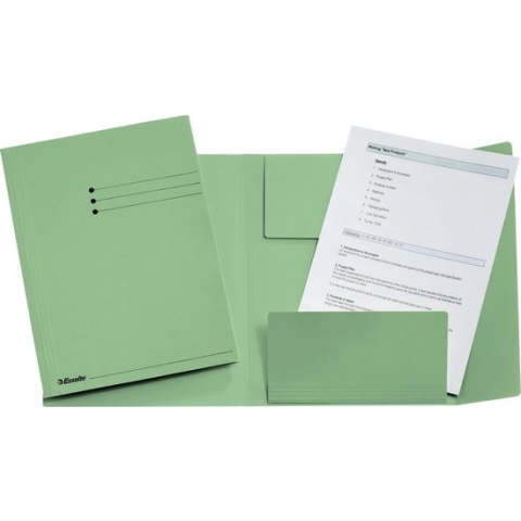 Esselte Manilla 3-klepsmap - A4 - 50 stuks - Groen