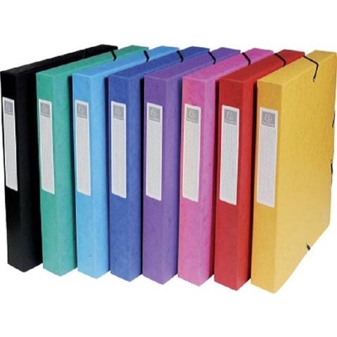 Elastobox Exacompta A4 40mm 600gr assorti - 8 stuks