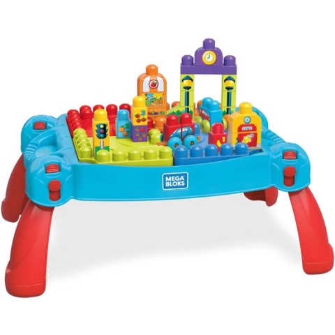 MEGA Bloks Tafel mobile bouw en leer - 30 blokken - Bouwstenen