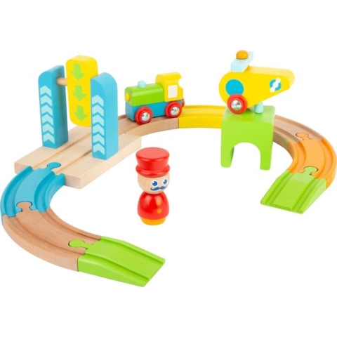 Small Foot Treinset Helikopter Junior Hout 35 Cm 13-delig